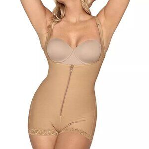 NWT Leonisa Power Slim Open Bust Boyshort Body Shaper Size Small